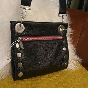 NWT Hammitt Tony Black & Brushed Nickel Crossbody
